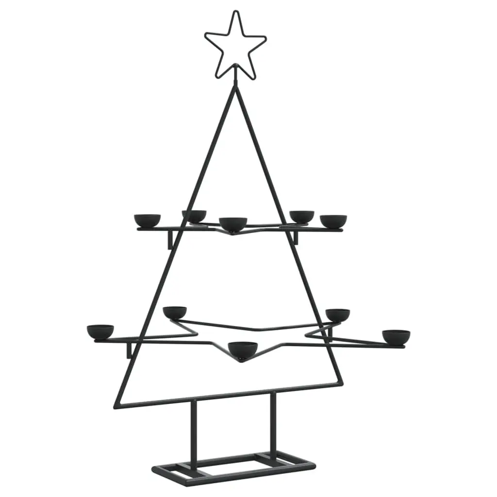 Metal Christmas Tree Decoration Black 75cm DIY Modern Holiday Display Stand