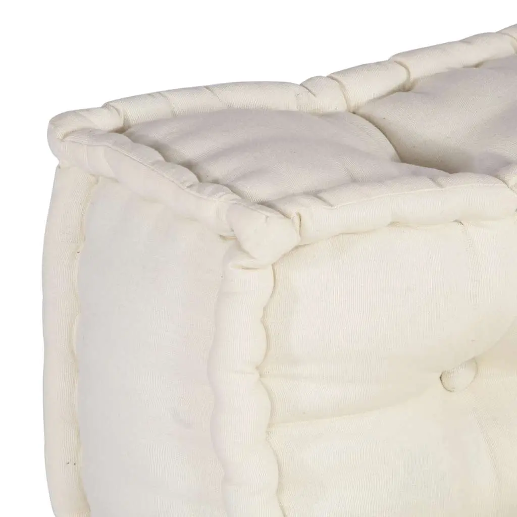Modular Sofa Unit Cream Foam Filling 70 x 70 x 54 cm Cotton Fabric Lounge Seating