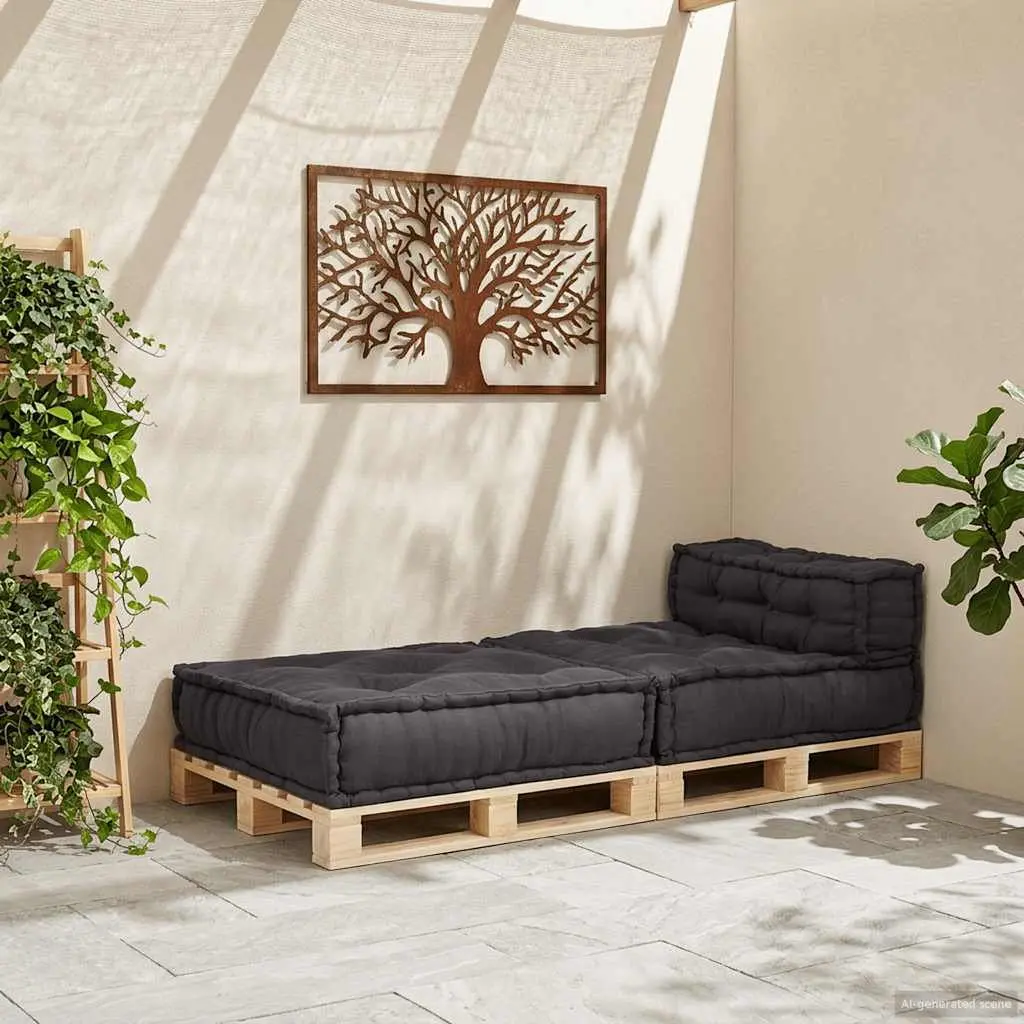 Modular Sofa Unit Anthracite Foam Filled Reconfigurable Seating
