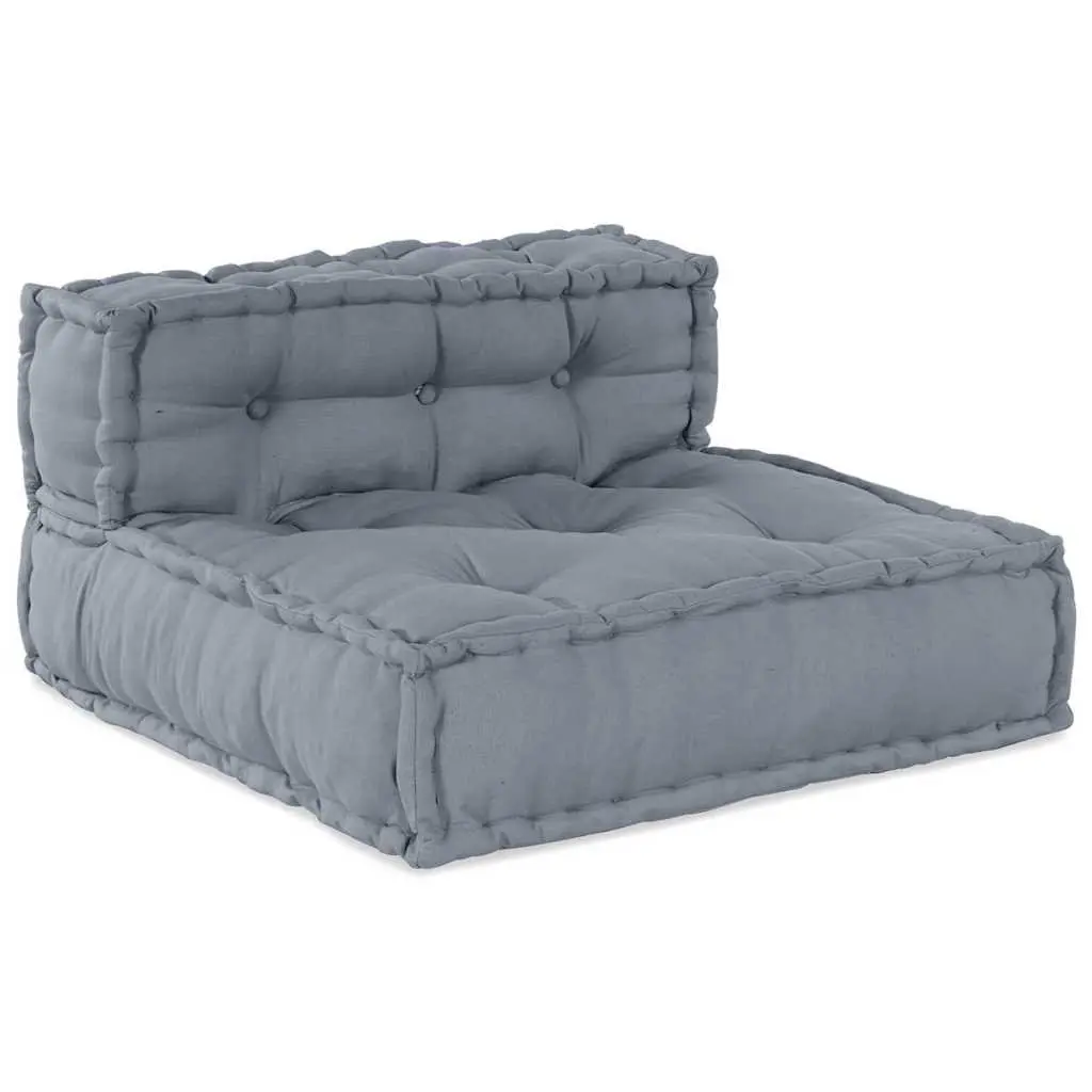 Modular Sofa Unit Grey 70x70x56cm Fabric Cushioned Seating Indoor Outdoor