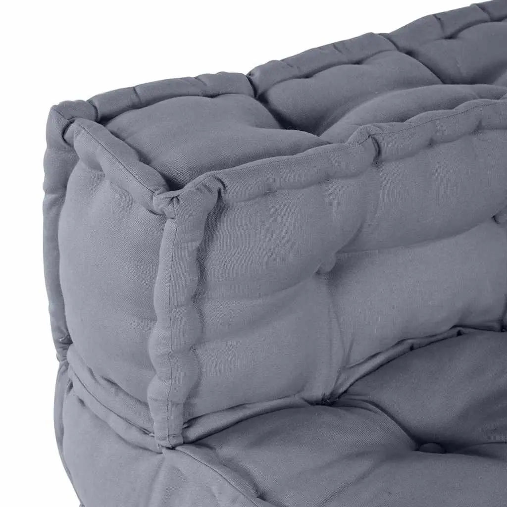 Modular Sofa Unit Grey 70x70x56cm Fabric Cushioned Seating Indoor Outdoor