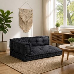 Pallet Sofa Cushion 3 pcs Anthracite 120 x 80 x 38 cm Modular Fabric Indoor