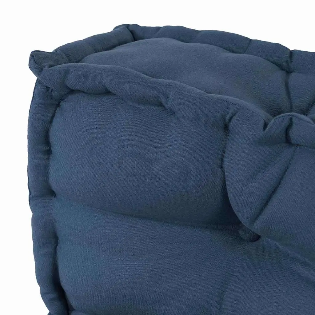 Pallet Sofa Cushion Blue 120 x 80 x 38 cm Fabric Foam Filling Indoor Outdoor 2 Piece