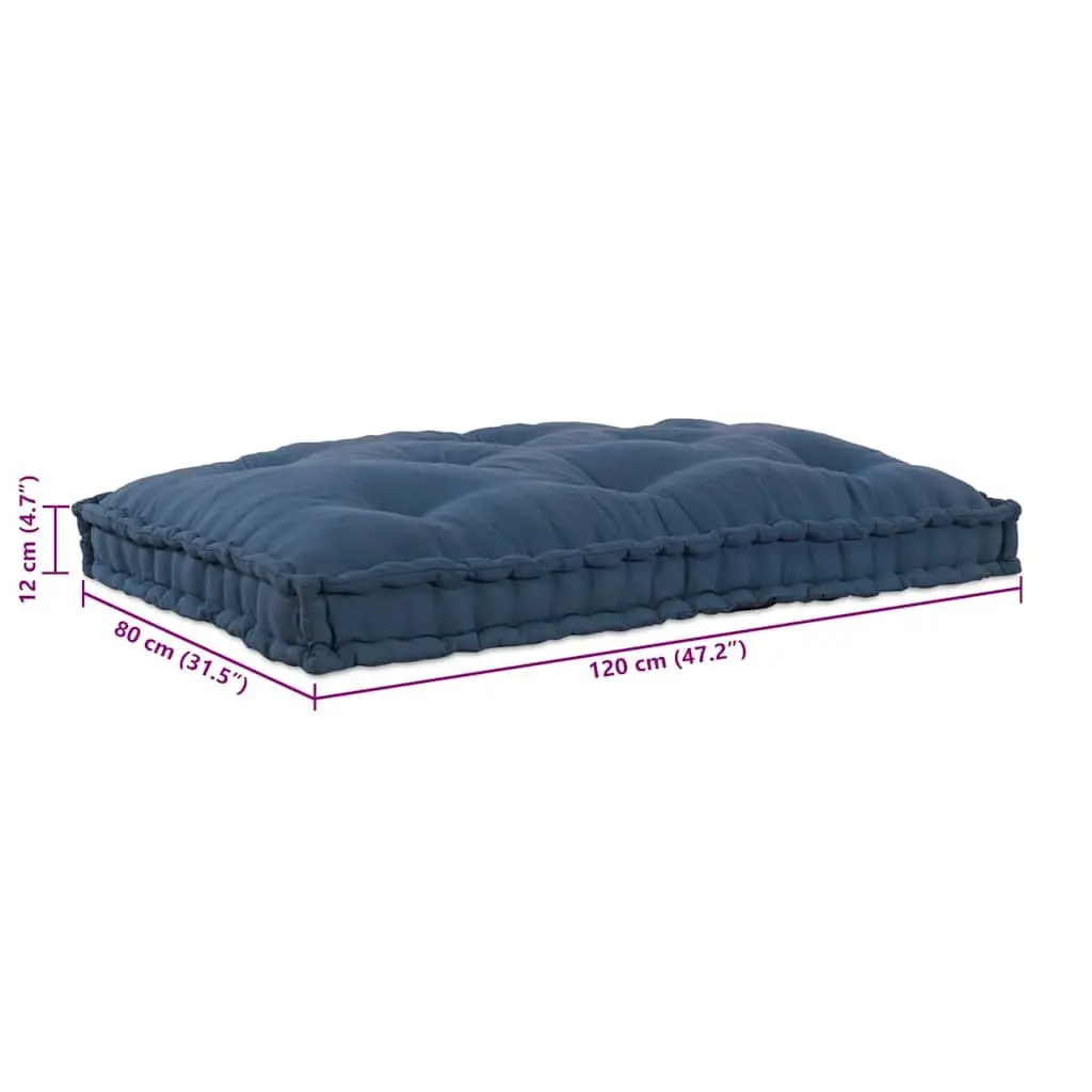 Pallet Sofa Cushion Blue 120 x 80 x 12 cm Fabric Indoor Outdoor Modular