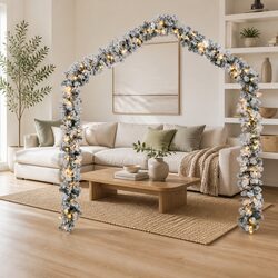 Compact Green Christmas Garland with 75 LEDs