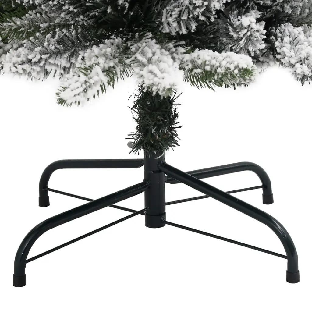 Artificial Christmas Tree White 120cm Slim Bushy Realistic Flocked Snow PVC PE