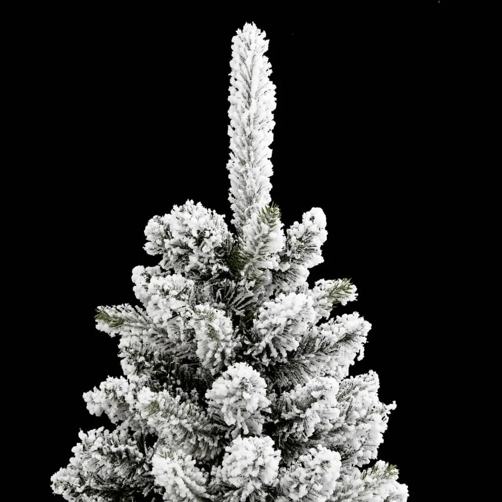 Artificial Christmas Tree White 120cm Slim Bushy Realistic Flocked Snow PVC PE