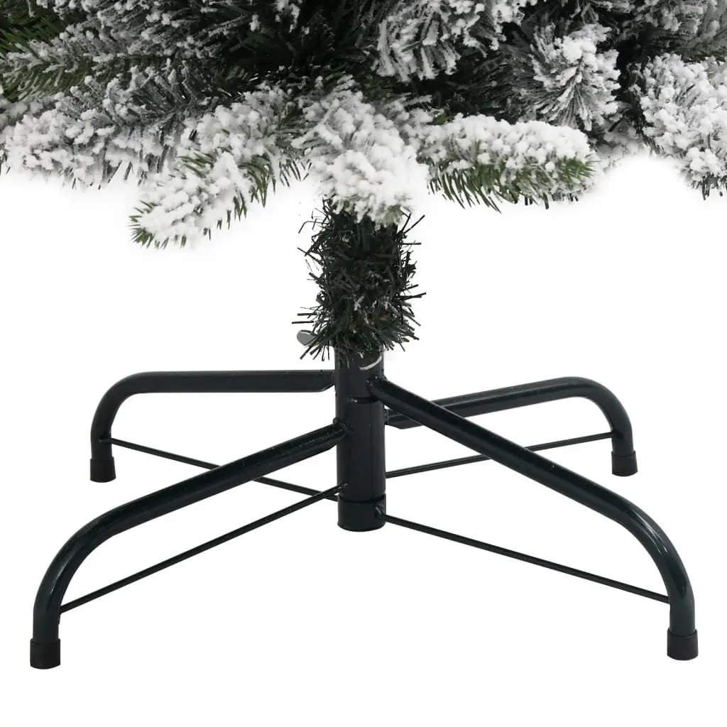 Artificial Christmas Tree White 240cm Slim Bushy PVC PE Flocked Snow Decor