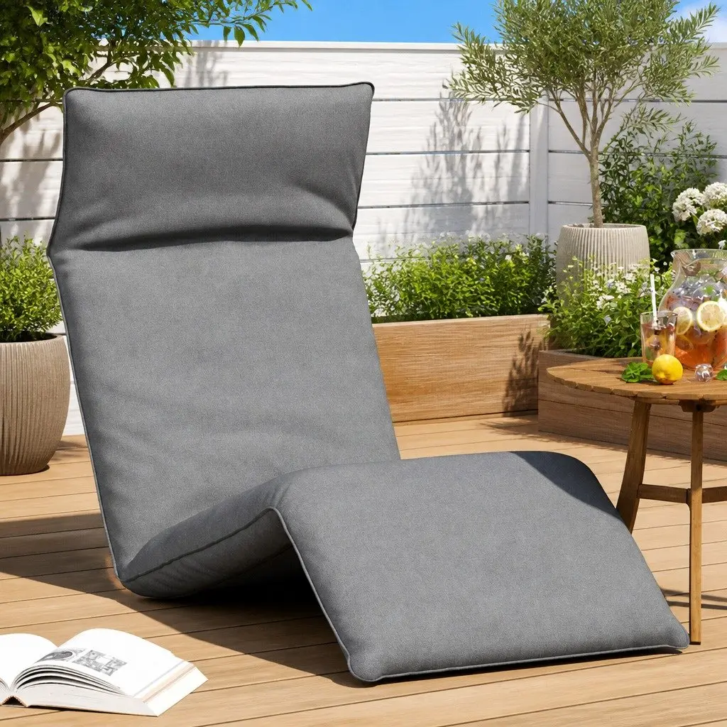 Folding Sun Lounger with 5 Positions for Comfort