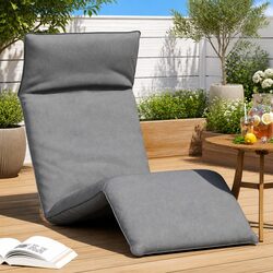 Compact Folding Sun Lounger with 5 Positions for Comfort