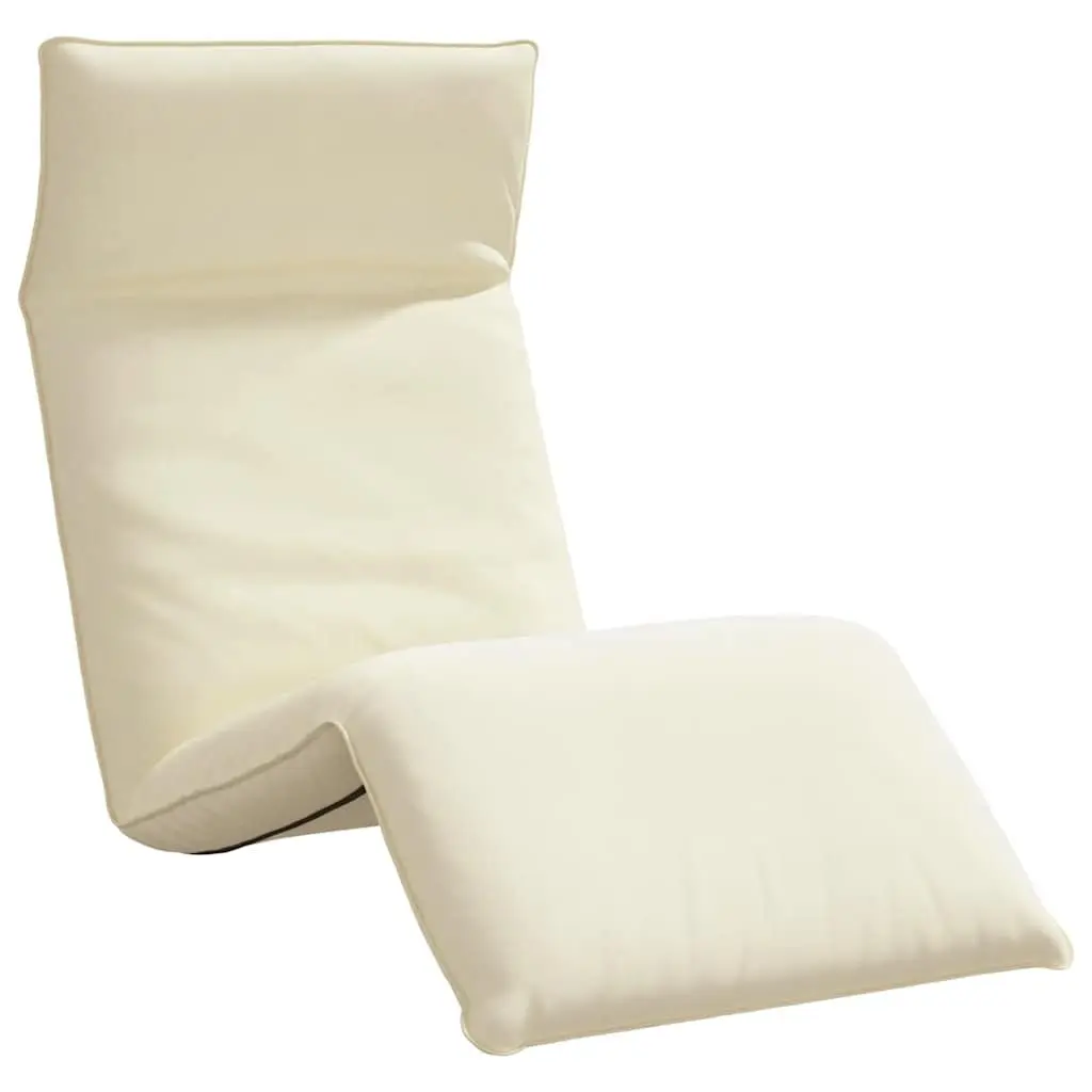 Folding Sun Lounger in Cream