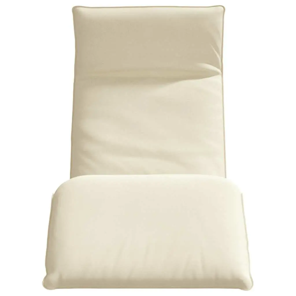 Folding Sun Lounger in Cream