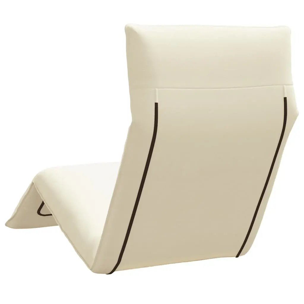 Folding Sun Lounger in Cream