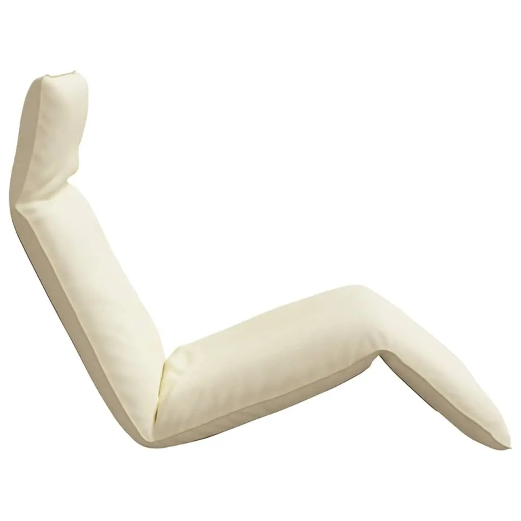 Folding Sun Lounger in Cream