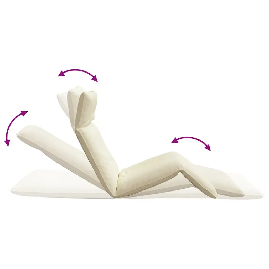 Folding Sun Lounger in Cream