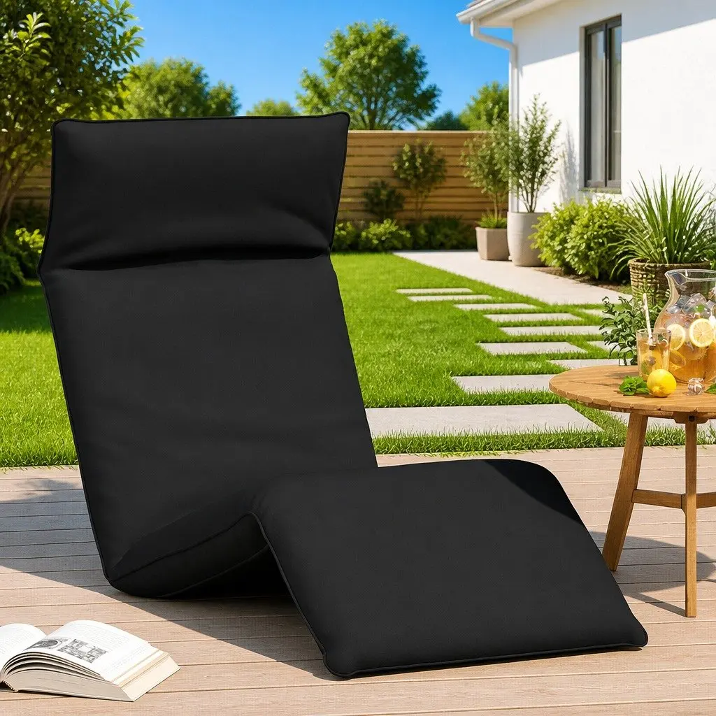 Folding Sun Lounger with 5 Reclining Options