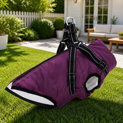 Waterproof Dog Coat with Harness - Compact Design M