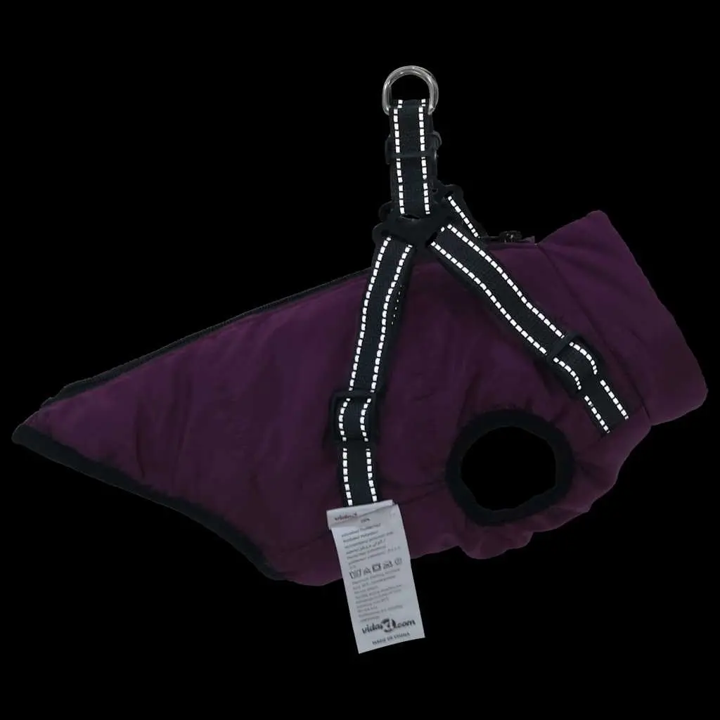 Dog Coat with Built-in Harness Waterproof Reflective Winter Jacket Pet Apparel M