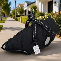 Waterproof Dog Coat with Built-in Harness - Size S