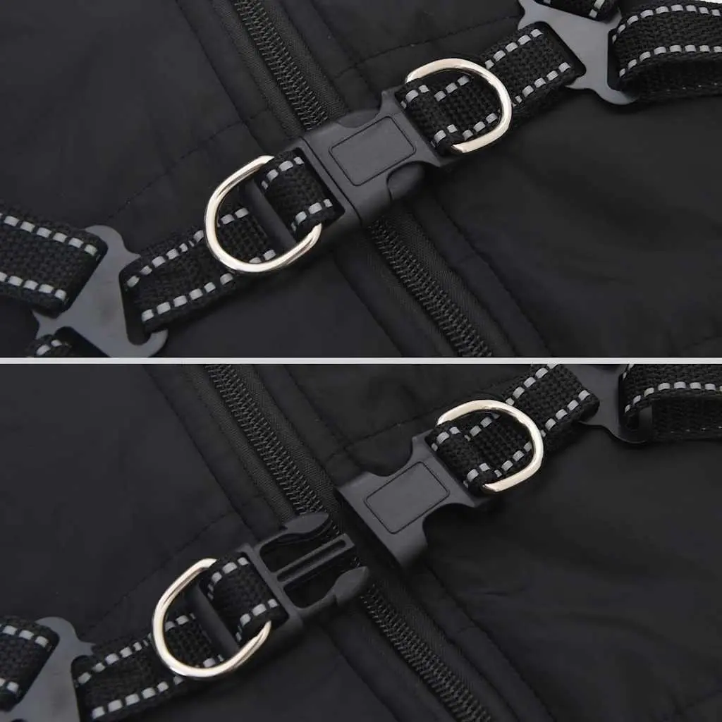Dog Coat with Built-in Harness Waterproof Reflective Winter Jacket Warm Pet