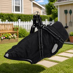 Waterproof Dog Coat: Built-in Harness, Reflective Strips