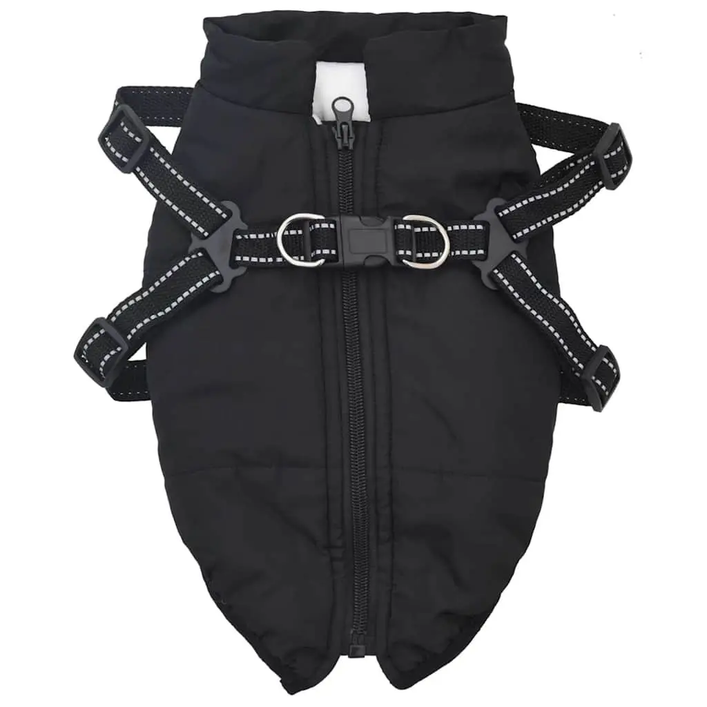 Dog Coat with Built-in Harness Waterproof Reflective Winter Jacket Pet Apparel