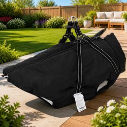 Dog Coat with Built-in Harness Waterproof Reflective Winter Jacket 3XL Black