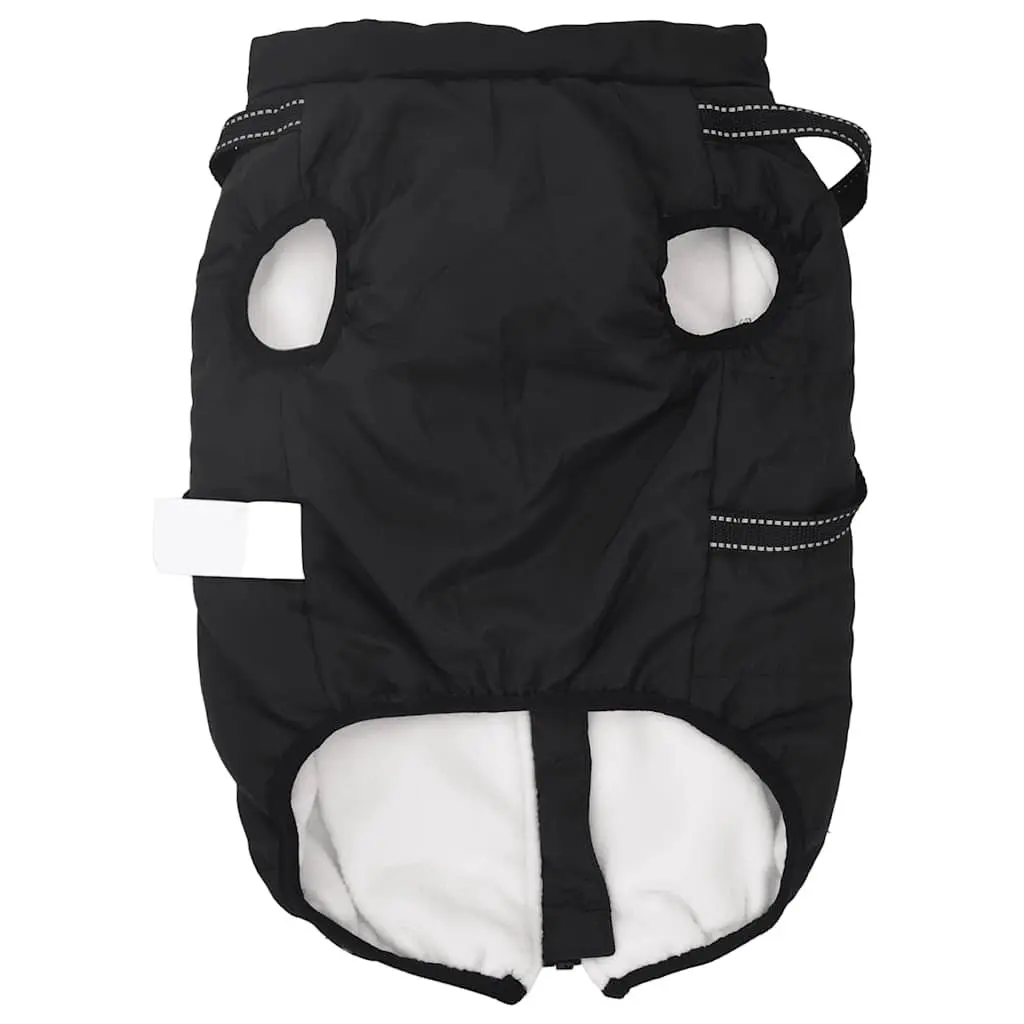 Dog Coat with Built-in Harness Waterproof Reflective Winter Jacket 3XL Black