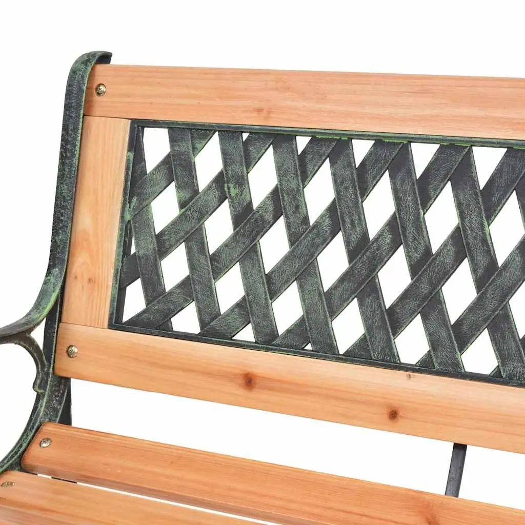 Garden Bench Brown 122 cm Wooden Decorative Outdoor Seating