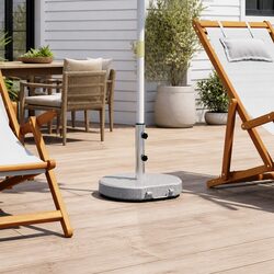 Compact and Sturdy Parasol Stand in Grey