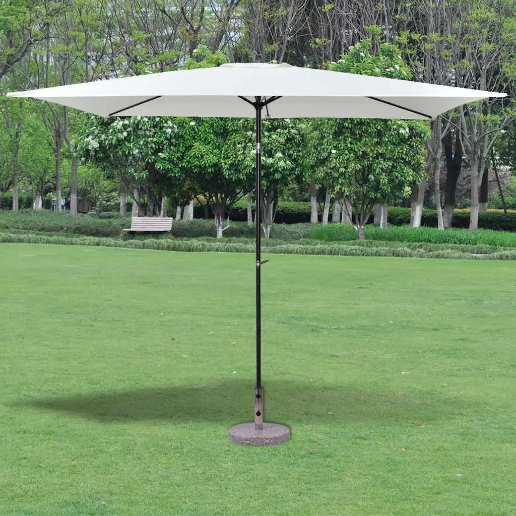 Parasol Stand Grey 45cm Heavy-duty Granite Stainless Steel Base for Outdoor Umbrellas