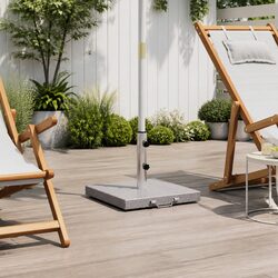 Compact 45cm Grey Parasol Stand with Stainless Steel