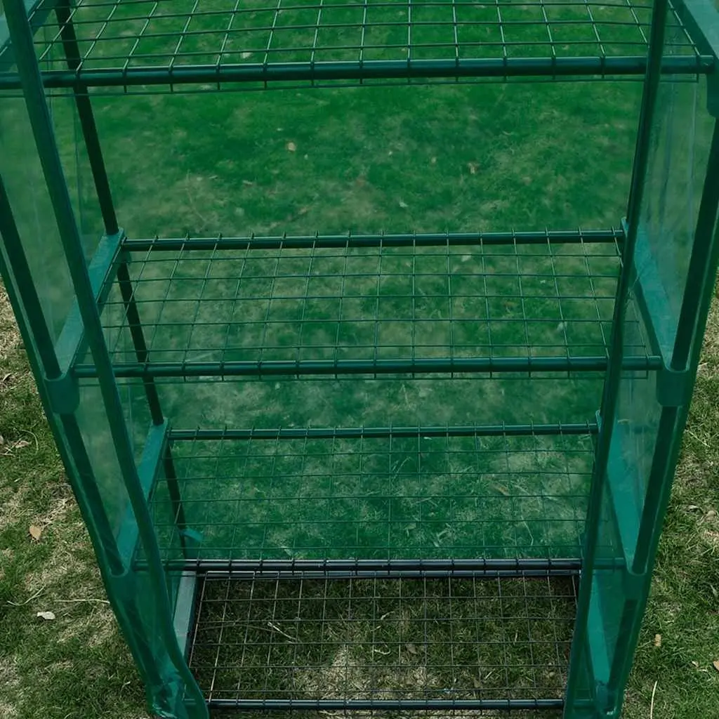 Greenhouse Green 69 x 32 x 160 cm Portable with 4 Shelves and Zip-up Door