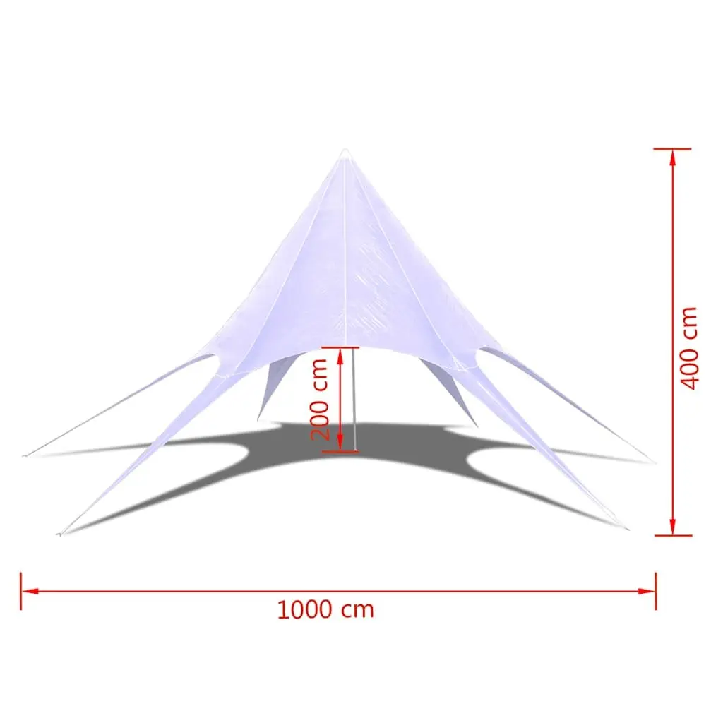 Hexagon Gazebo Pavilion White 10m Diameter UV Resistant Weather Resistant Oxford Fabric