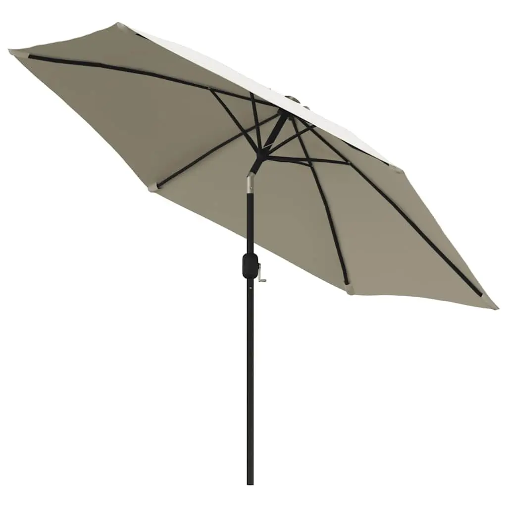 Garden Parasol White 3m UV Protection Tilt Steel Pole Shade