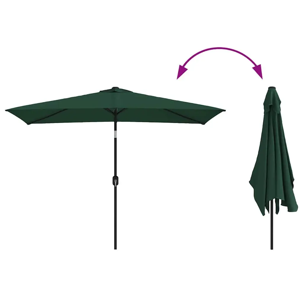 Rectangular Garden Parasol 200 x 300 cm Outdoor Patio Sun Shade Umbrella