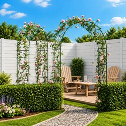 Compact Garden Arch Trellis Set for Climbing Plants