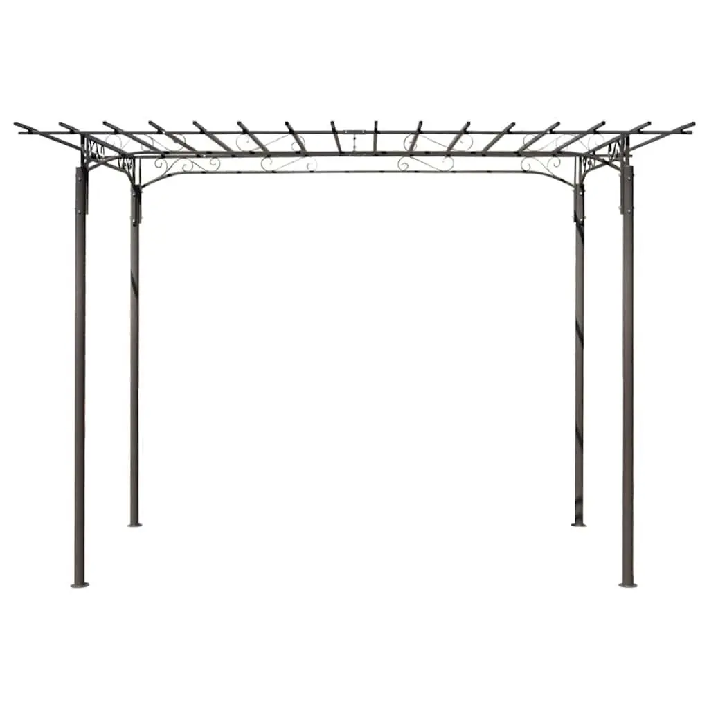 Garden Arbor Silver Steel Pavilion Climbing Plants Trellis