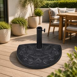 Efficient Half Round Black Umbrella Base
