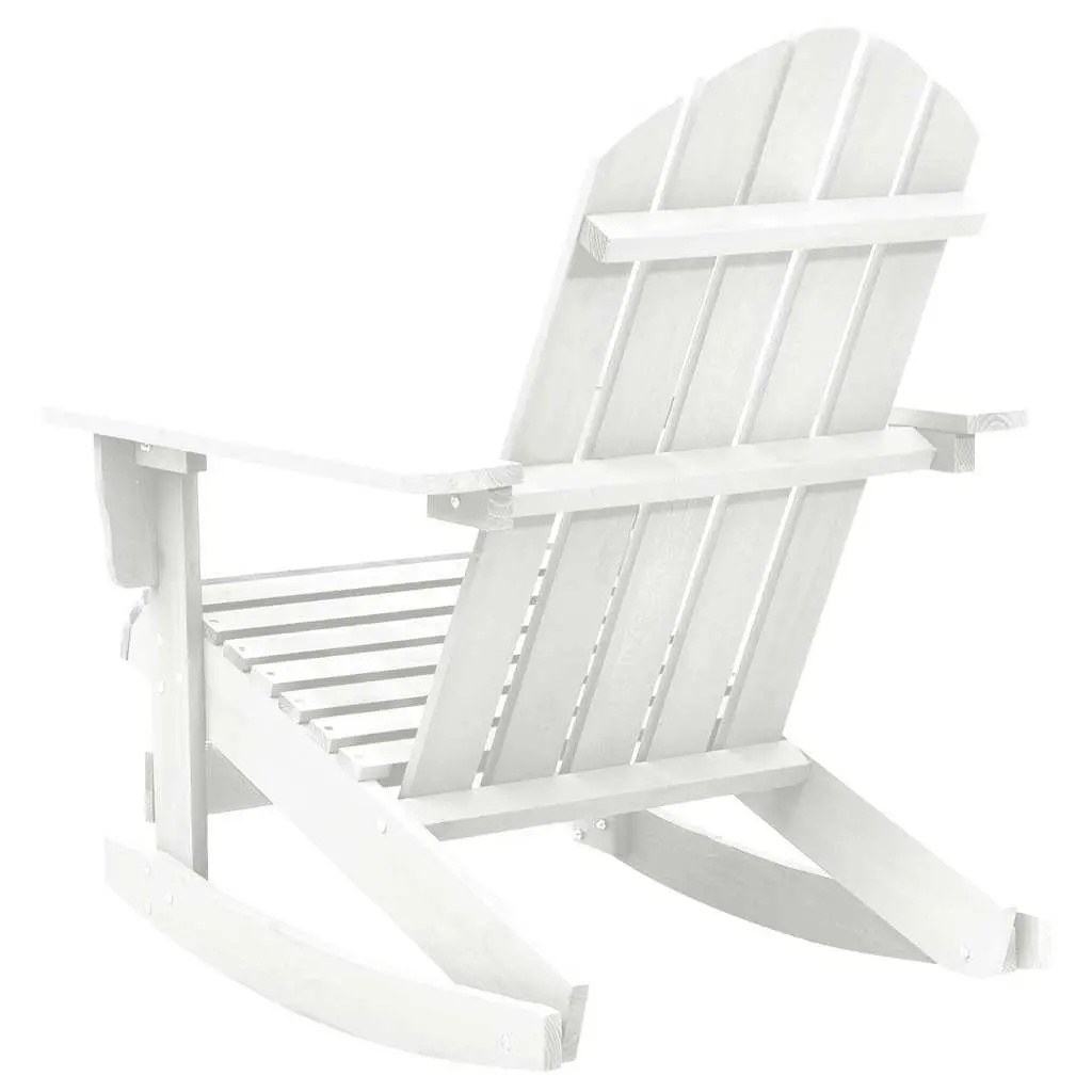 White Garden Rocking Chair Wooden Outdoor Furniture Patio Seat Armchair