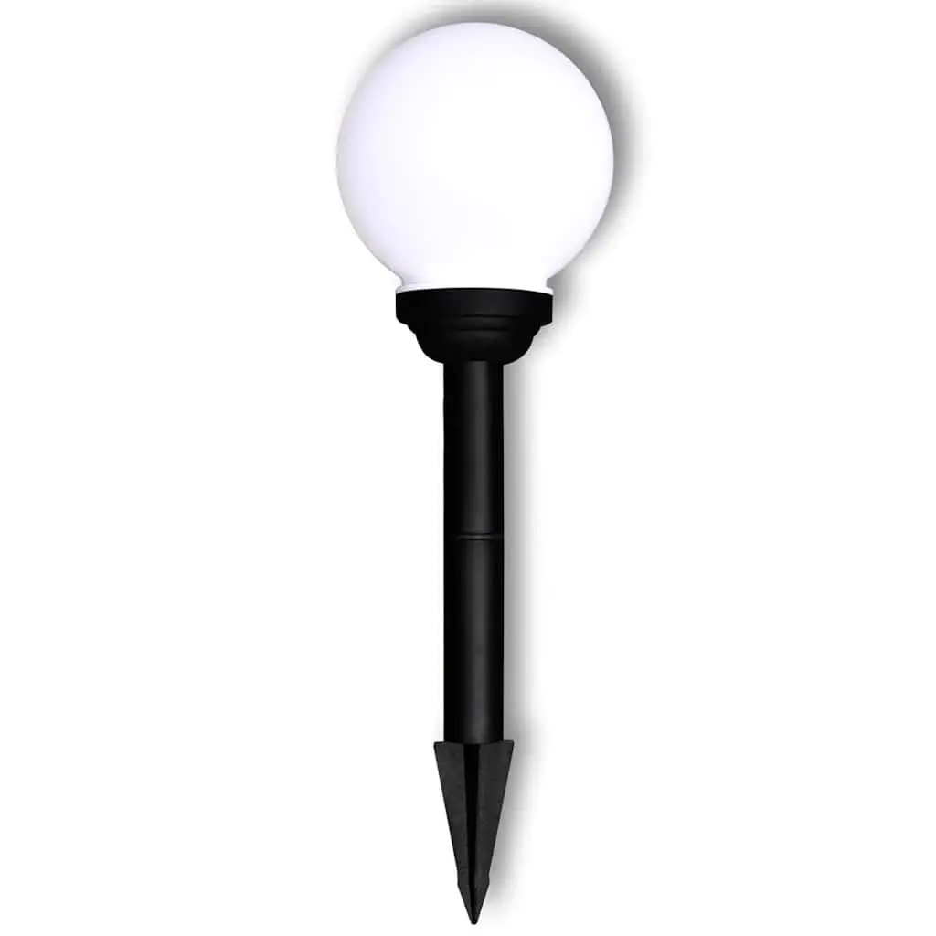 Outdoor Solar LED Lights White 15cm Height Adjustable Ground Spike 4 Piece Set
