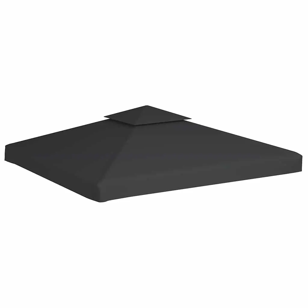 Waterproof Gazebo Cover Dark Grey 3x3m PVC Coated Replacement Top for Outdoor Use