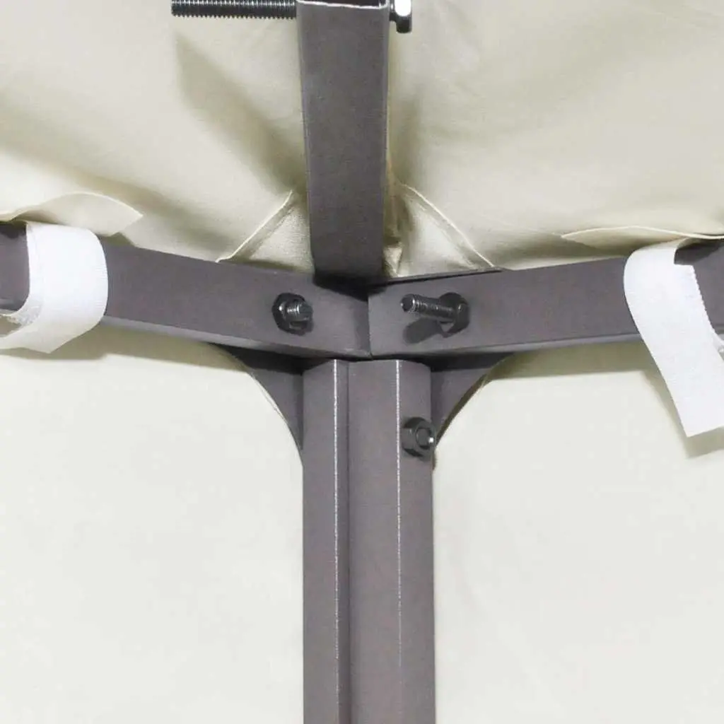Gazebo Canopy Top Cover Cream White 3m x 4m Water-Resistant PVC Coated with Grommet Rings for Drainage