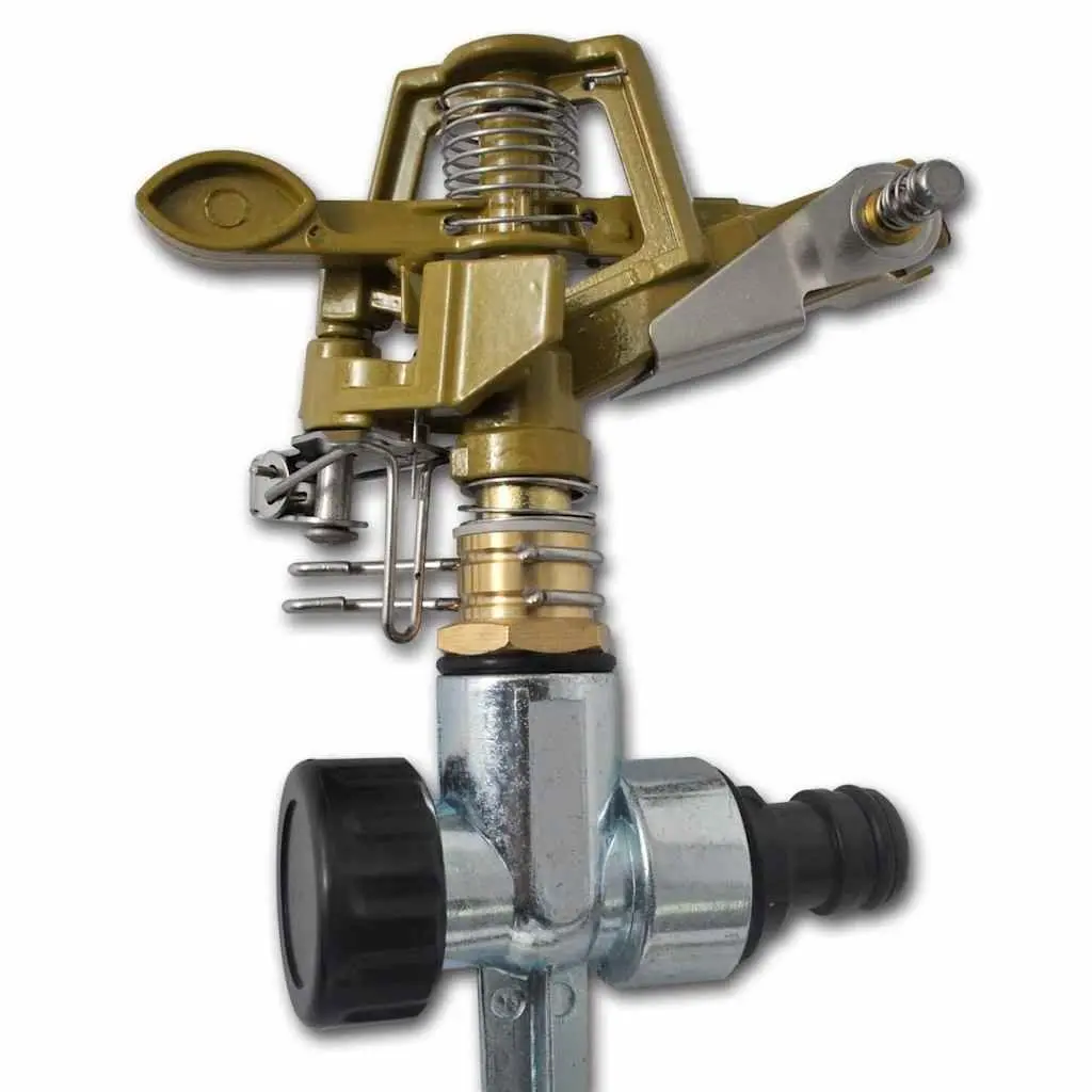 Impulse Sprinkler Set Gold 2 Pcs Garden Watering Spike Hose Connector