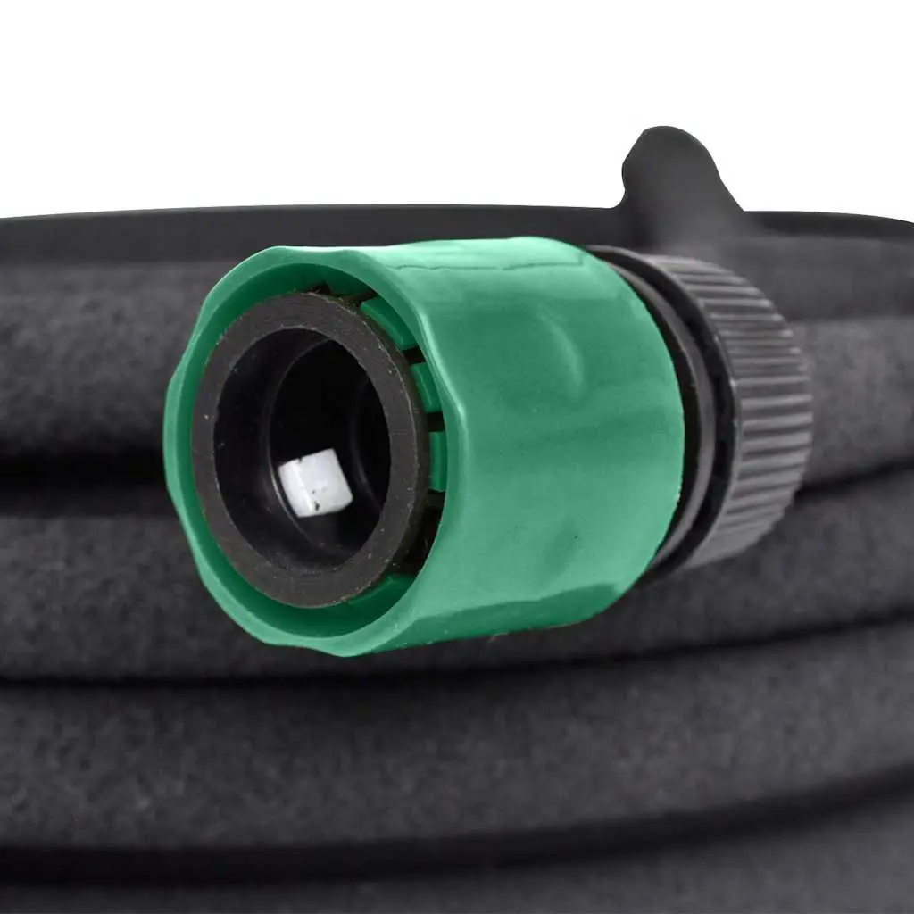 Garden Soaker Hose 25m Watering Irrigation Flexible Drip 1/2" Connector Black