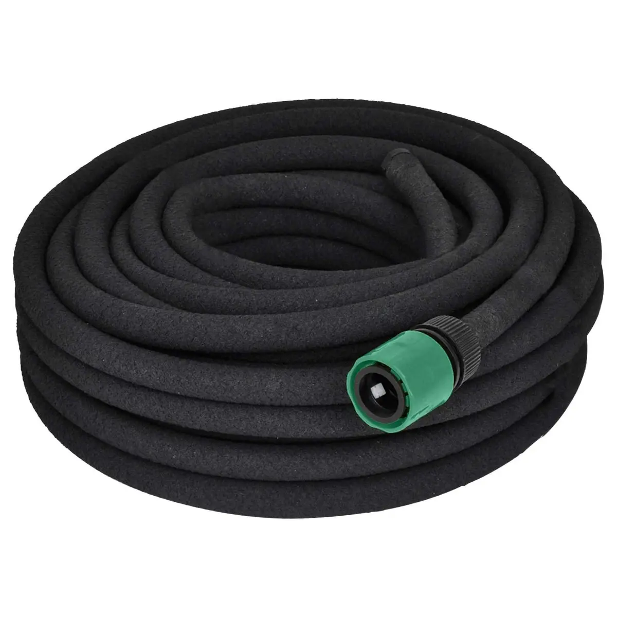 Garden Soaker Hose 25m Watering Irrigation Flexible Drip 1/2" Connector Black