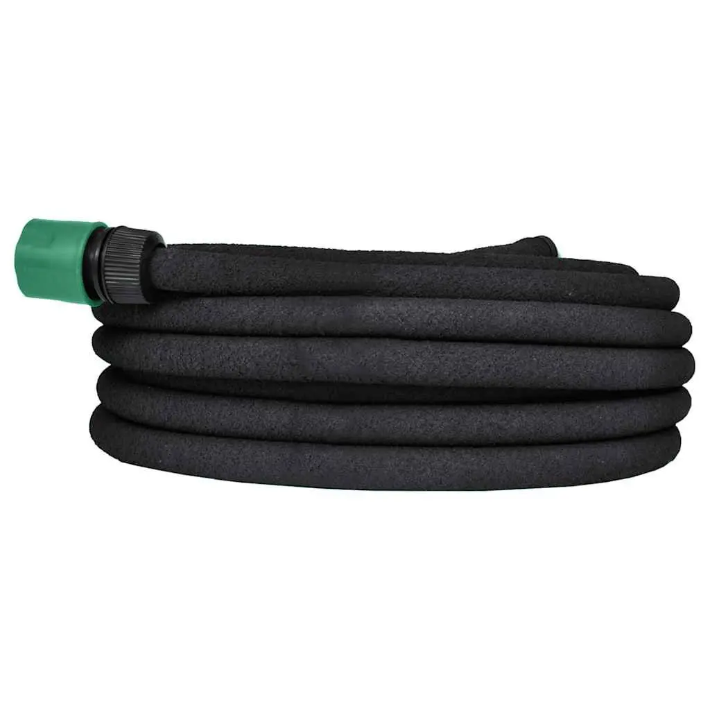 Garden Soaker Hose 25m Watering Irrigation Flexible Drip 1/2" Connector Black