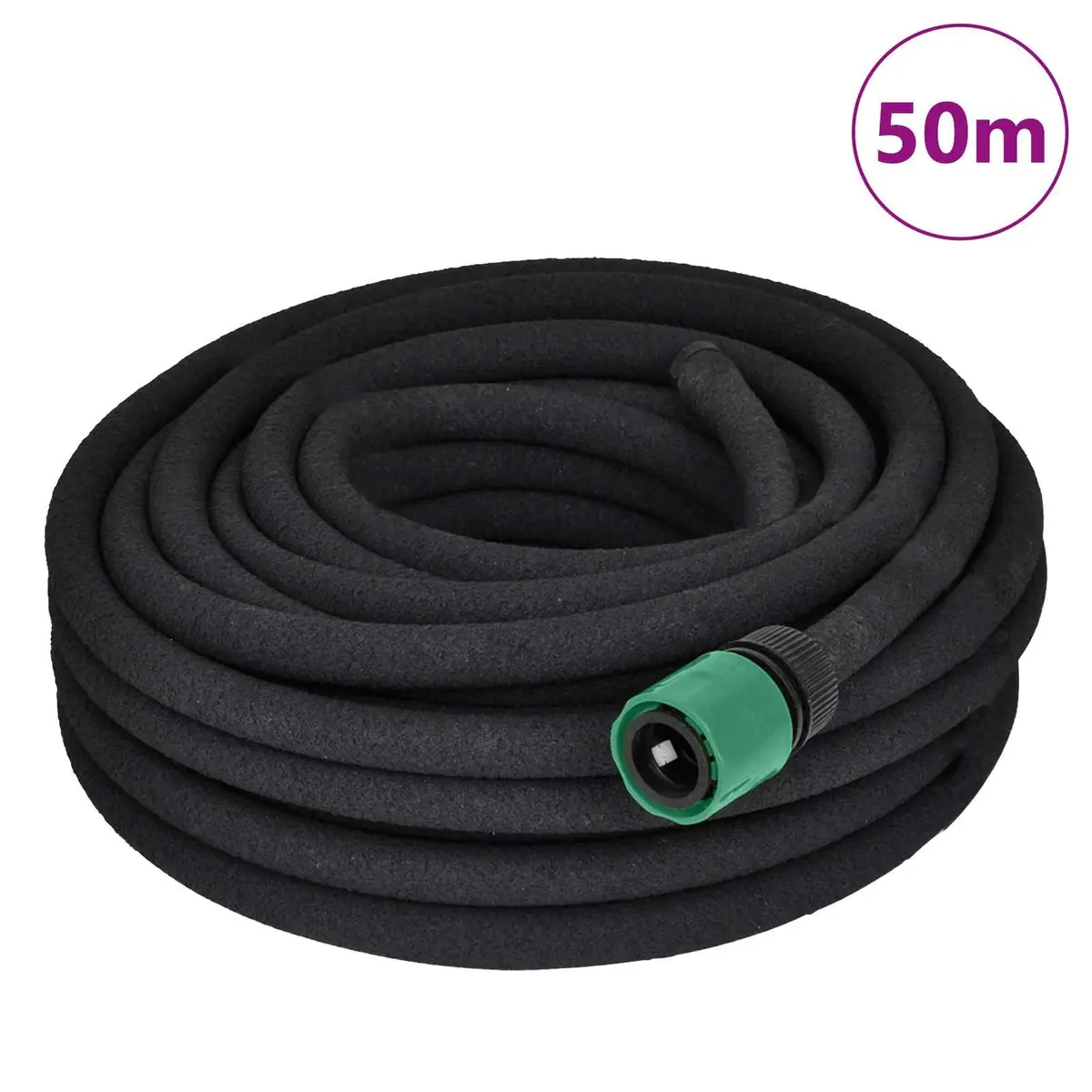 Soaker Hose Black 50m Flexible Watering Irrigation Micropores