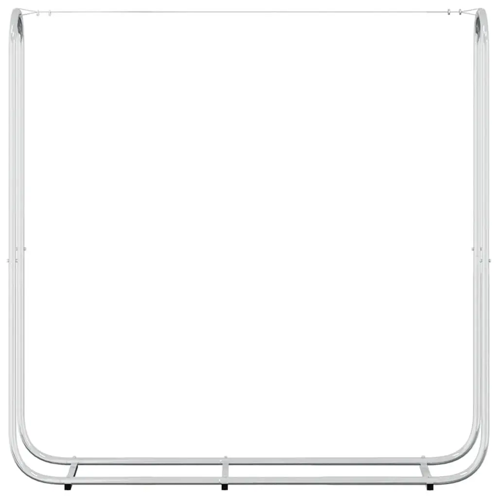 Firewood Rack Silver 150x25x150 cm Galvanised Steel Log Storage Holder Stand