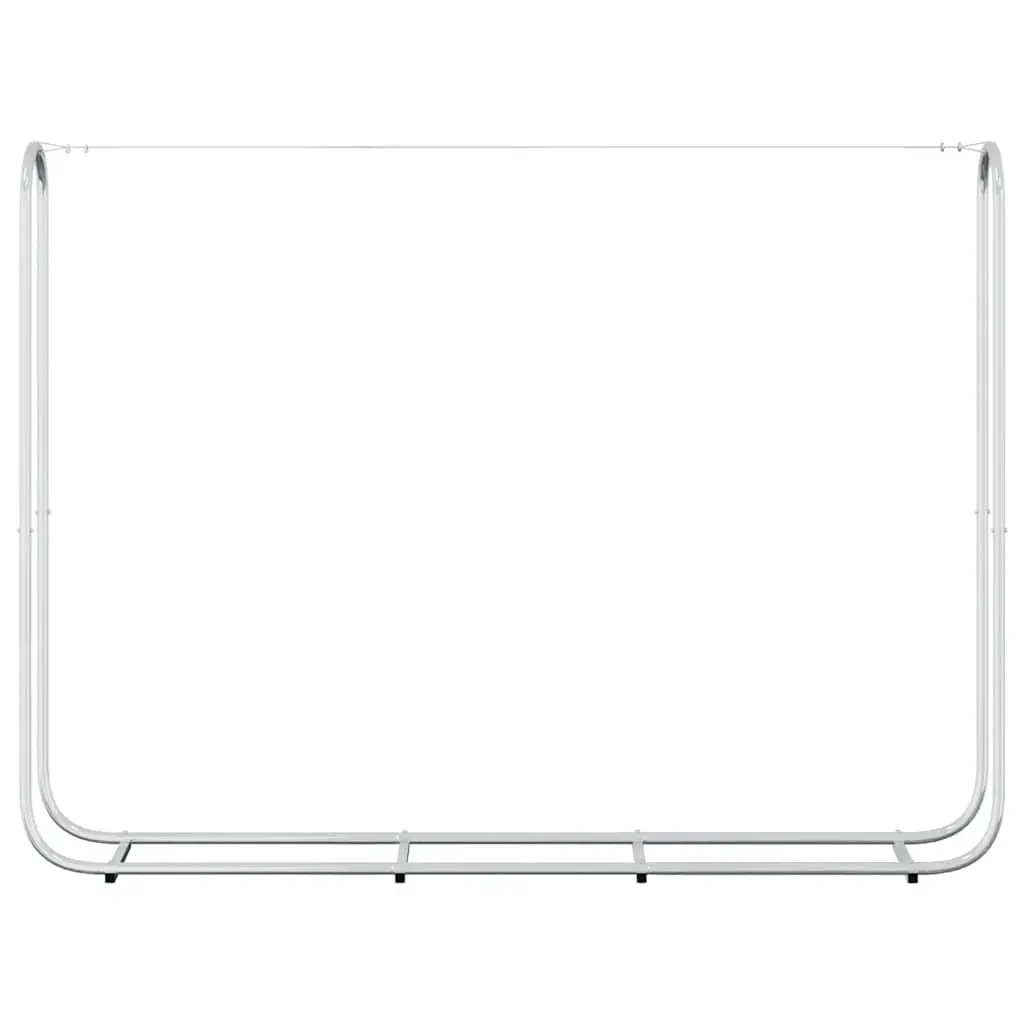 Firewood Rack Silver 200x25x150 cm Galvanised Steel Log Storage Holder